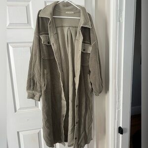 Free People olive green Teddy Jacket
